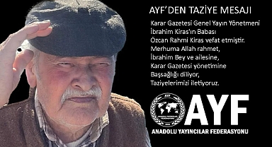AYF'DEN TAZİYE MESAJI