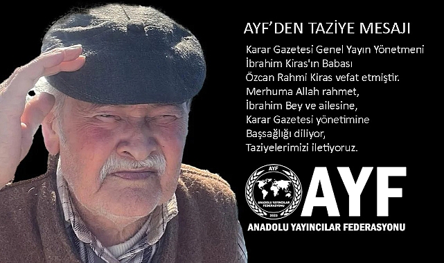 AYF'DEN TAZİYE MESAJI