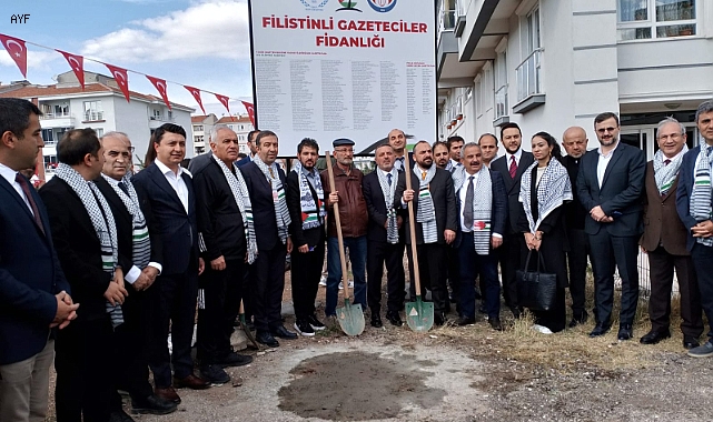 TÜBAF'tan Filistinli Şehit Gazeteciler Anısına Sincan'da Fidanlık 